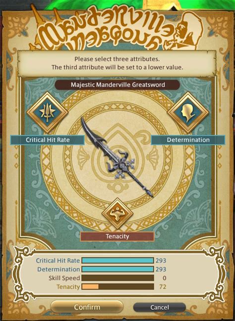 majestic manderville weapons|majestic manderville weapons attributes.